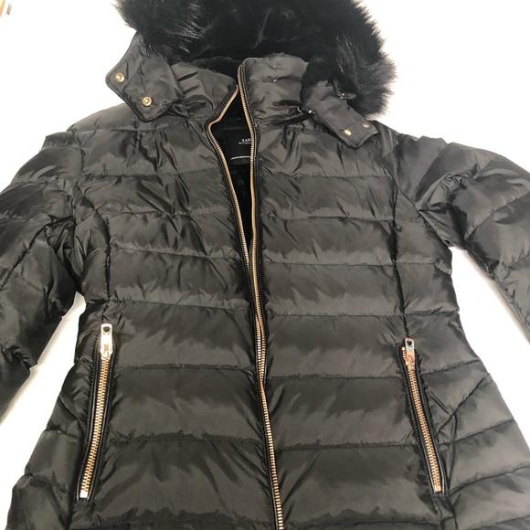 NWT. ZARA OUTERWEAR BLACK WOMENS WINTER PUFFER COAT SIZE M !! - Picture 6 of 14